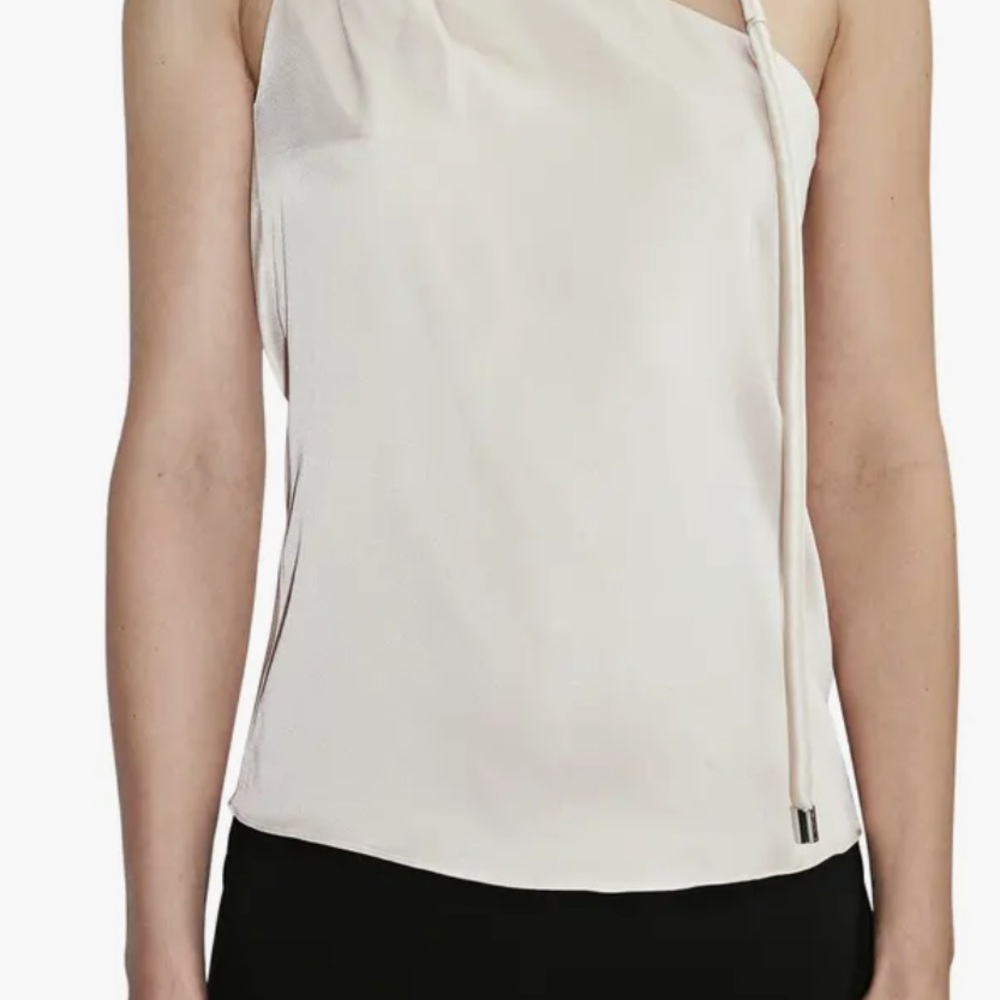 ET OCHS Fleur asymmetric neck stretch silk top size small - Picture 5 of 7